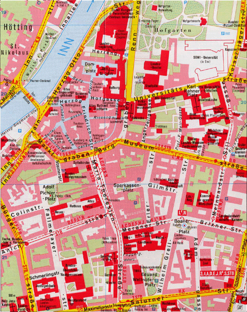 Innsbruck Innenstadtplan